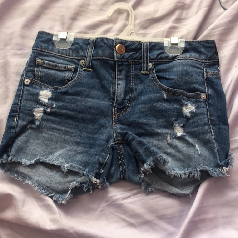 Distressed Jean Shorts
